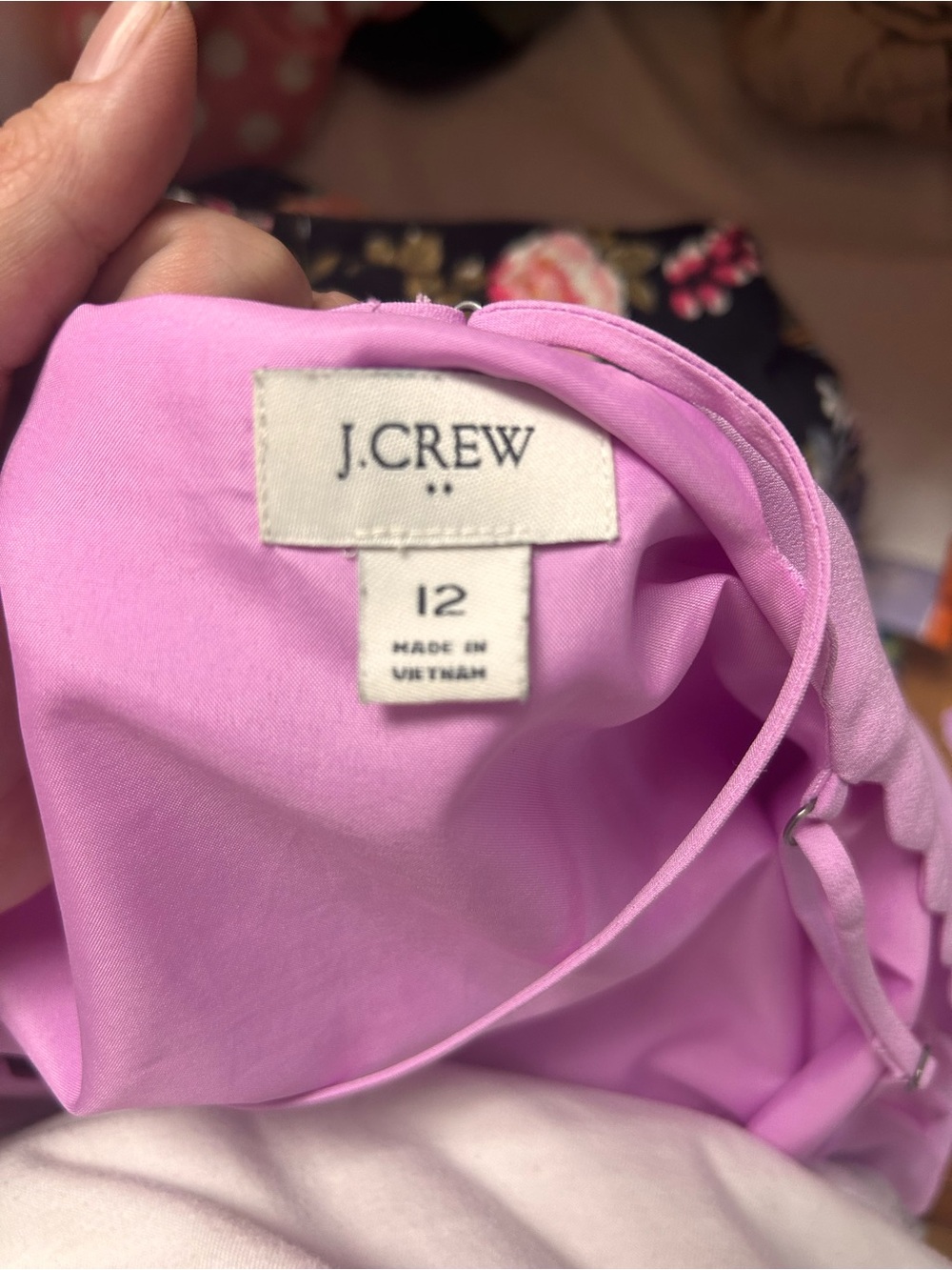 J. Crew Lavender Scallop-Trim Spaghetti Strap Camisole - Picture 4 of 6
